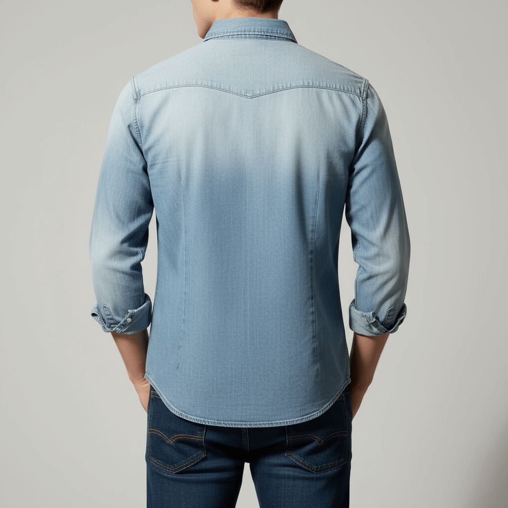 Glebronia | Camicia in denim vintage con tasche