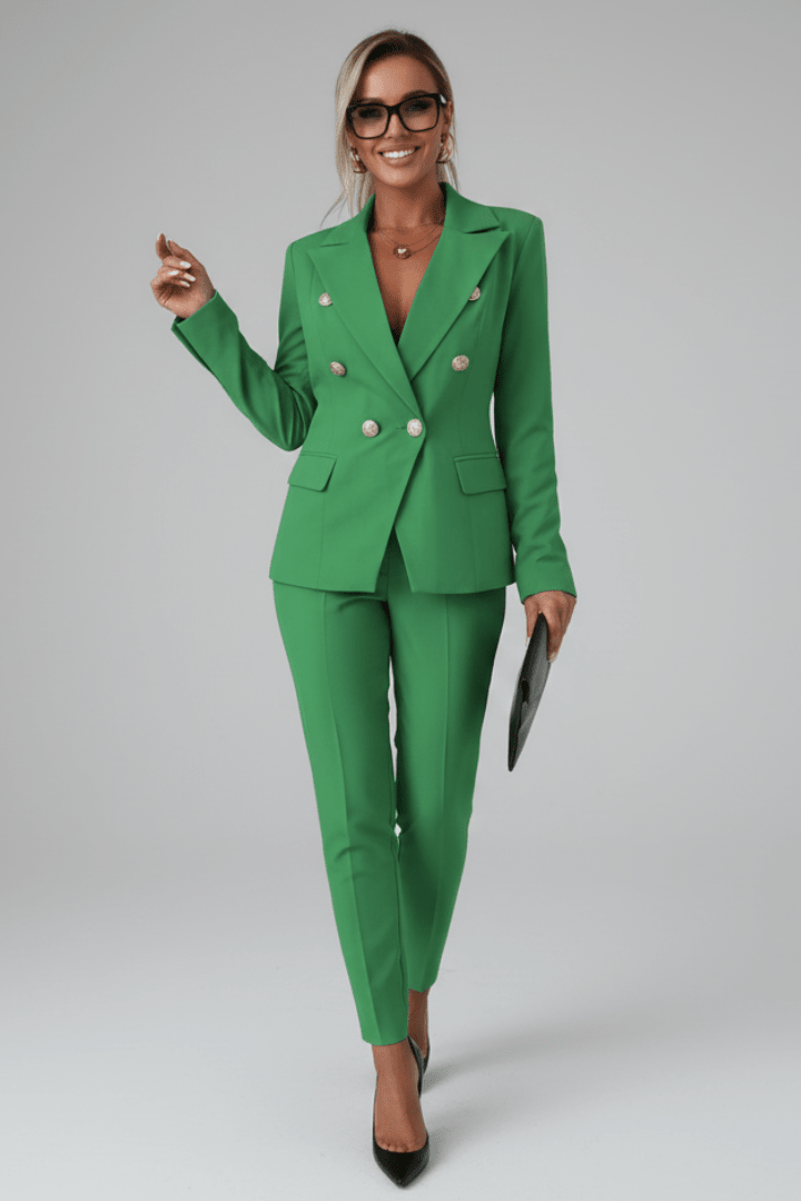 Glebronia | Completo composto da blazer classico e pantaloni eleganti a gamba dritta
