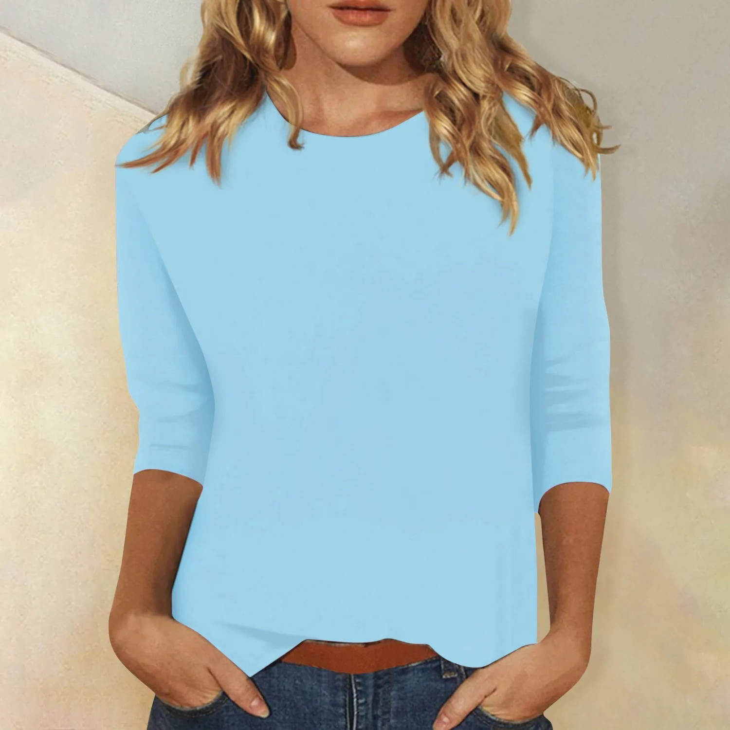 Glebronia | Elegante camicia con scollo rotondo