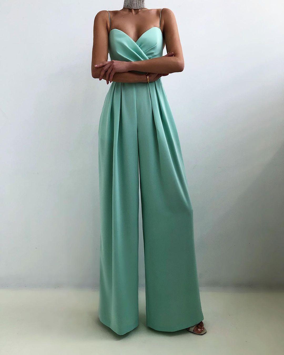 Glebronia | Elegante tuta a gamba larga in cotone e poliestere