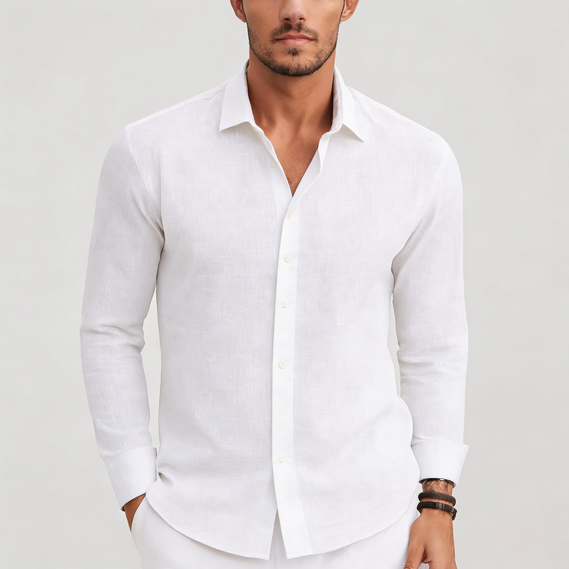 Glebronia | Lino traspirante camicia uomo