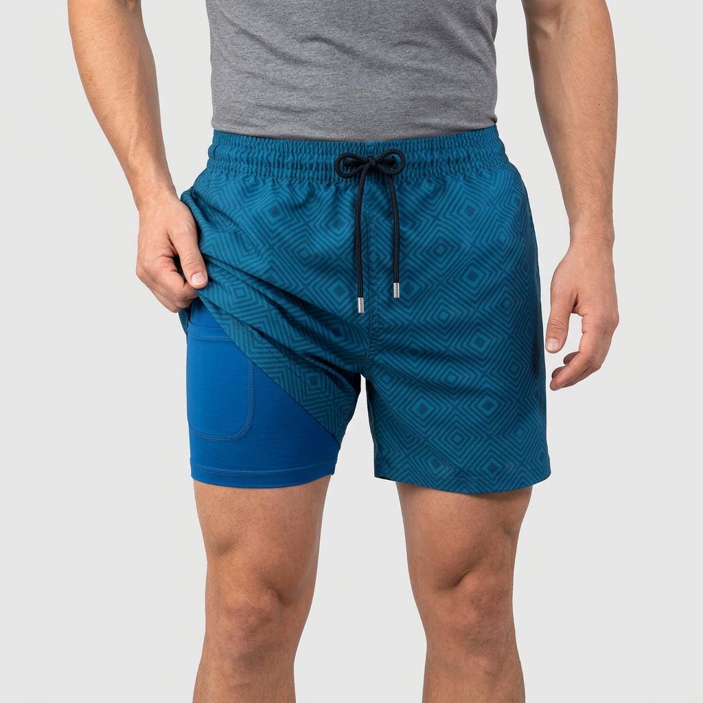 Glebronia | Pantaloncini da mare ad asciugatura rapida con compressione interna
