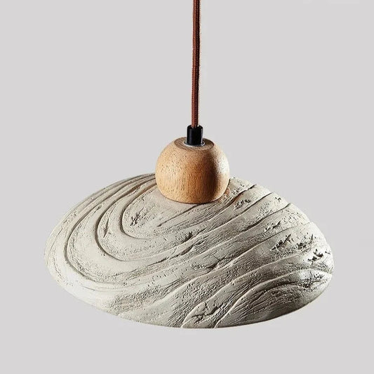 Lampada a Sospensione in Cemento Travertino | Lampade a Sospensione LED | Illuminazione Moderna per Interni | Design Wabi-Sabi Elegante | Lampada Ciondolo per Casa 2