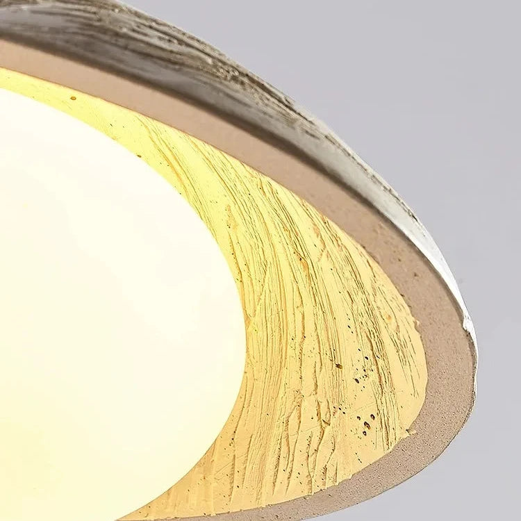 Lampada a Sospensione in Cemento Travertino | Lampade a Sospensione LED | Illuminazione Moderna per Interni | Design Wabi-Sabi Elegante | Lampada Ciondolo per Casa 3