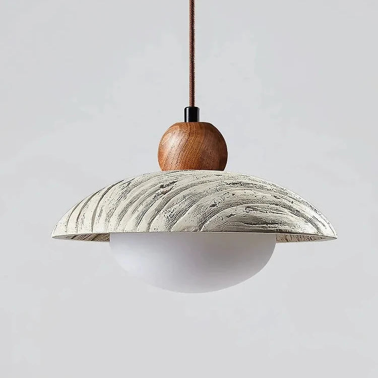 Lampada a Sospensione in Cemento Travertino | Lampade a Sospensione LED | Illuminazione Moderna per Interni | Design Wabi-Sabi Elegante | Lampada Ciondolo per Casa 4