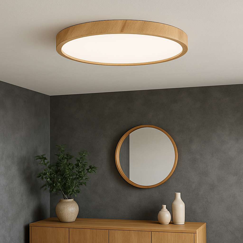 Plafoniera LED Soffitto Moderna | Lampada Da Soffitto Minimalista | Plafoniera Soffitto Design | Lampade Da Soffitto Legno | Lampada Da Soffitto Elegante 2