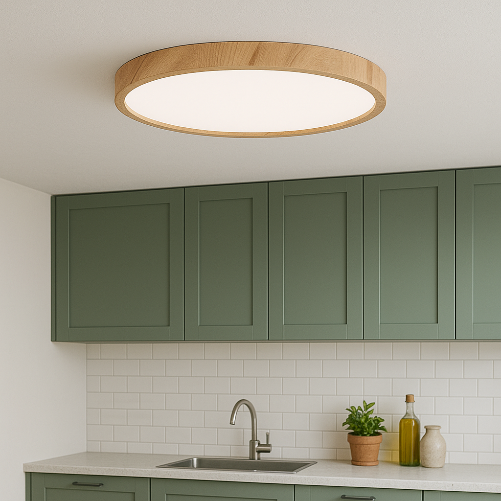 Plafoniera LED Soffitto Moderna | Lampada Da Soffitto Minimalista | Plafoniera Soffitto Design | Lampade Da Soffitto Legno | Lampada Da Soffitto Elegante 3