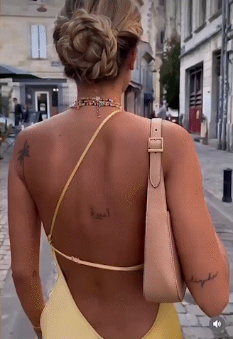 Abito midi da donna monospalla con schiena scoperta e spacco laterale, elegante per cerimonia e matrimonio - view 7