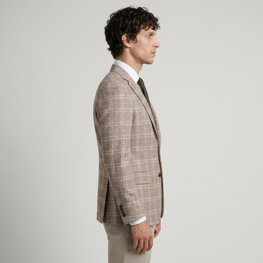Giacca elegante da uomo con revers a lancia e vestibilità slim, per cerimonia, ufficio e smart casual - view 6