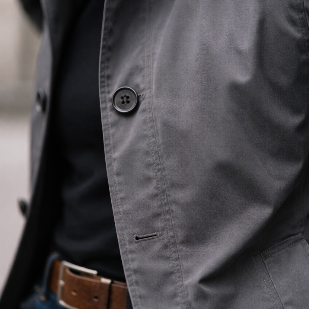 Giacca lunga leggera da uomo, soprabito elegante per ufficio, città e mezza stagione - view 8