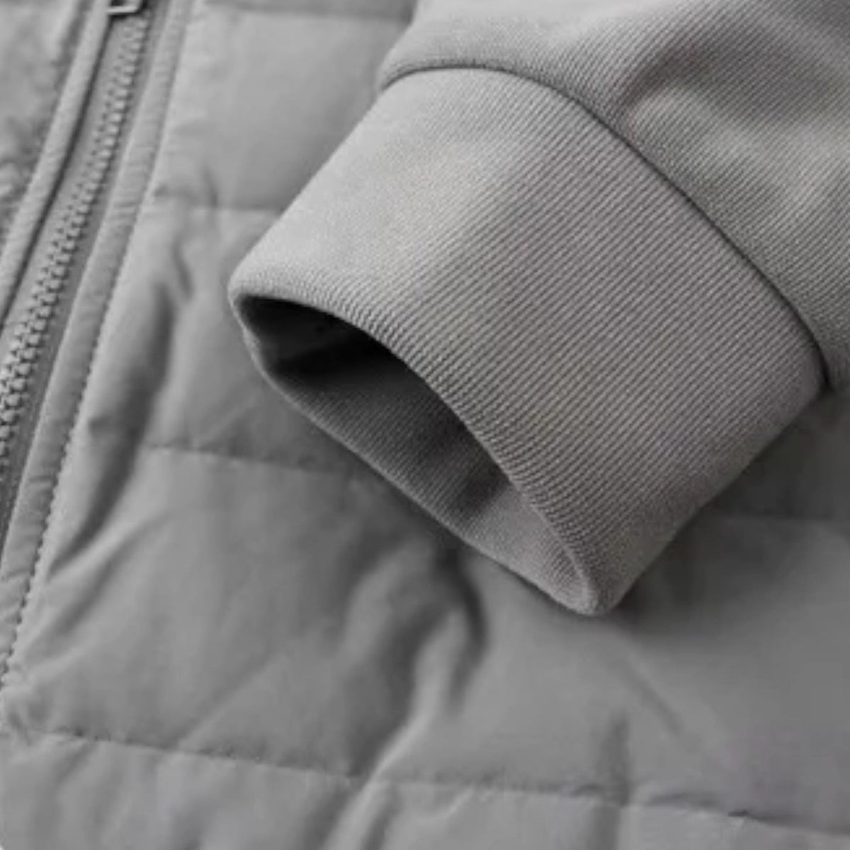 Giubbotto uomo con cappuccio trapuntato, giacca invernale imbottita con zip - view 9