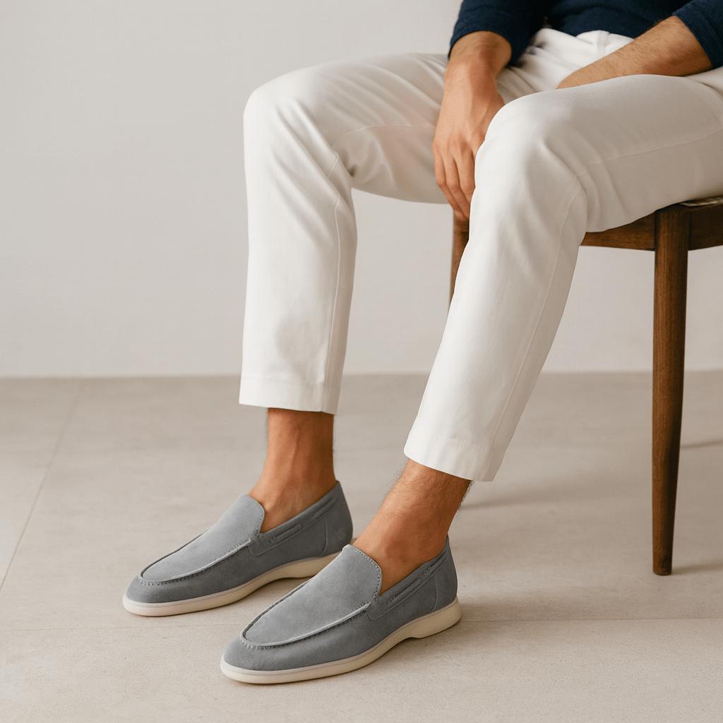 Mocassini scamosciati da uomo, slip-on eleganti per ufficio e tempo libero - view 6