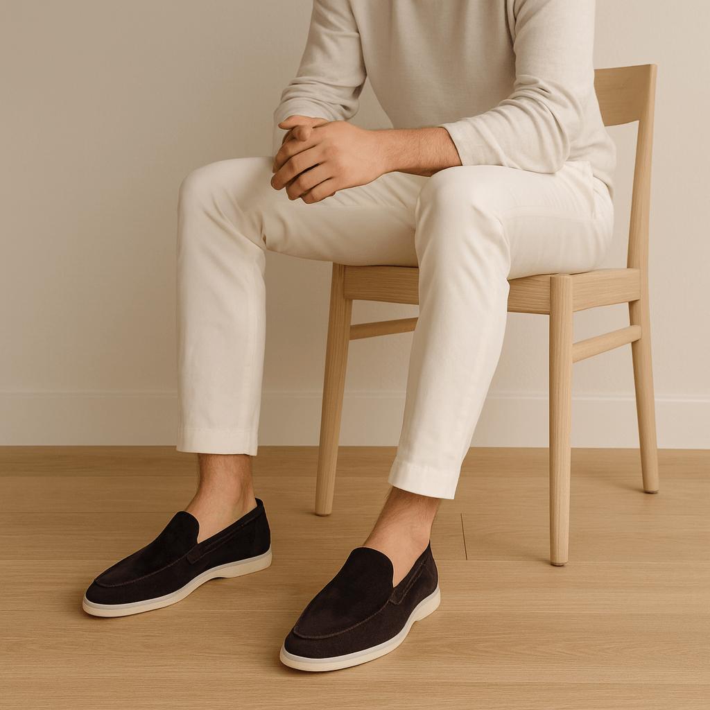Mocassini scamosciati da uomo, slip-on eleganti per ufficio e tempo libero - view 8