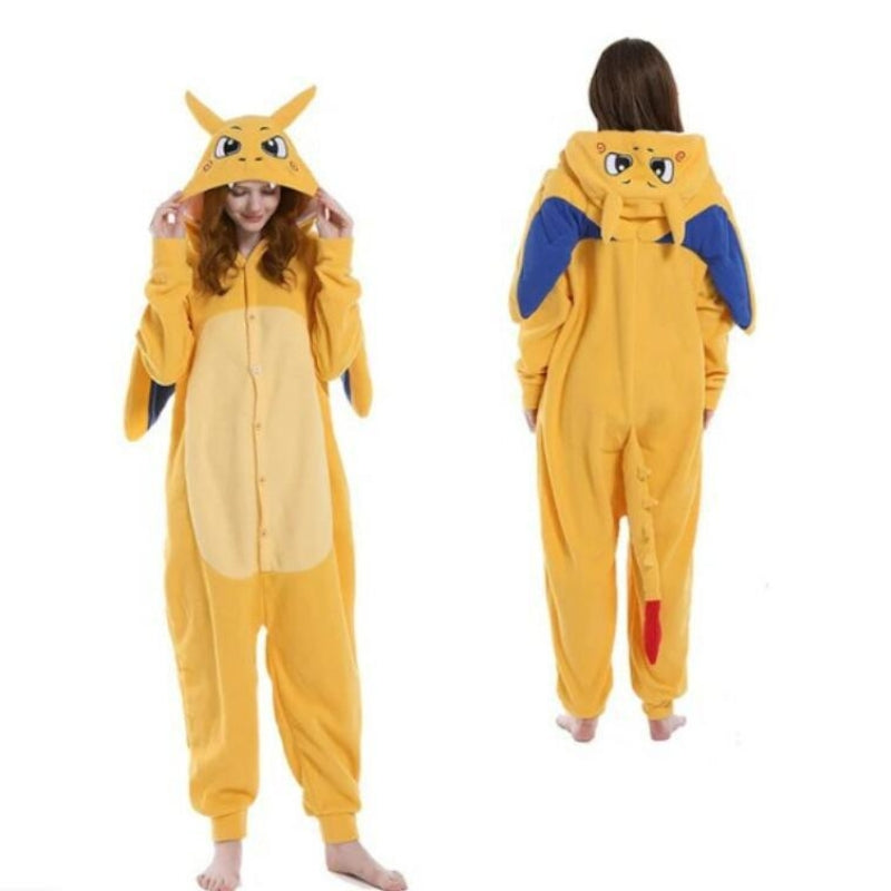 Pigiama intero in pile unisex con cappuccio, morbida tuta kigurumi con animali per tutta la famiglia - view 18