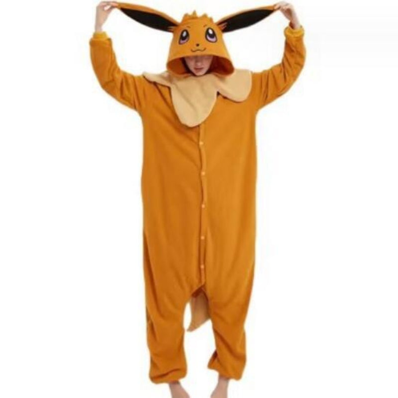 Pigiama intero in pile unisex con cappuccio, morbida tuta kigurumi con animali per tutta la famiglia - view 19