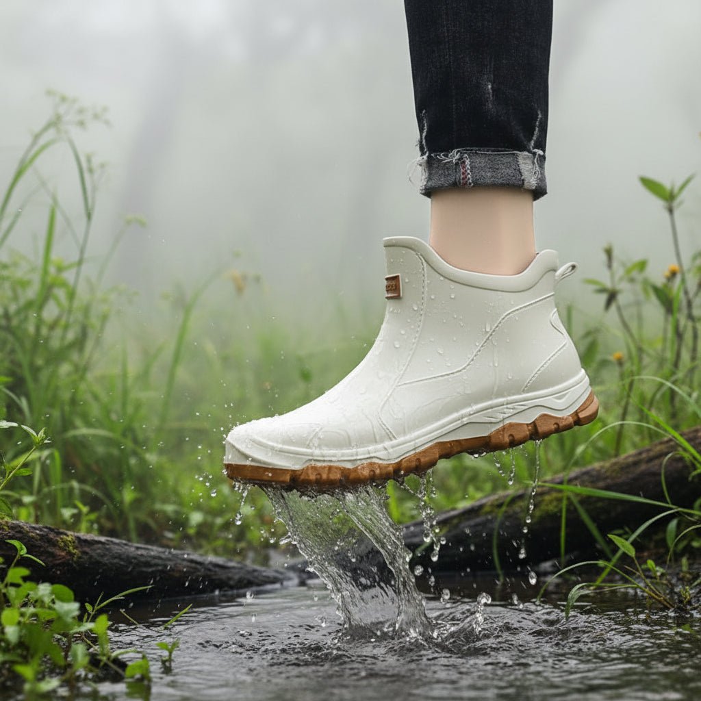 Stivaletti di gomma da pioggia outdoor e antiscivolo, per giardino, pesca e campeggio - view 9