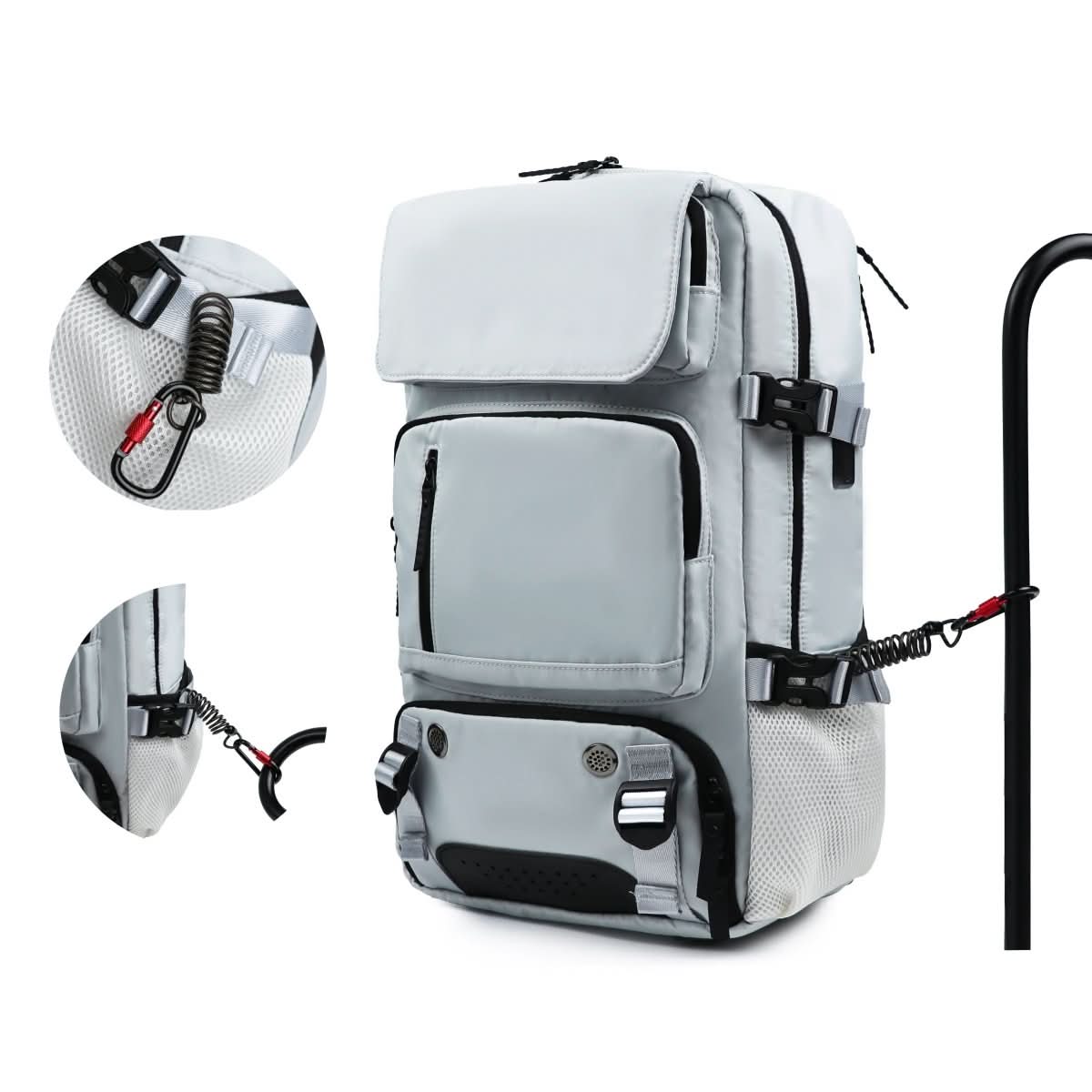 Zaino da viaggio capiente con porta pc e scomparto scarpe, per aereo e trekking - view 16