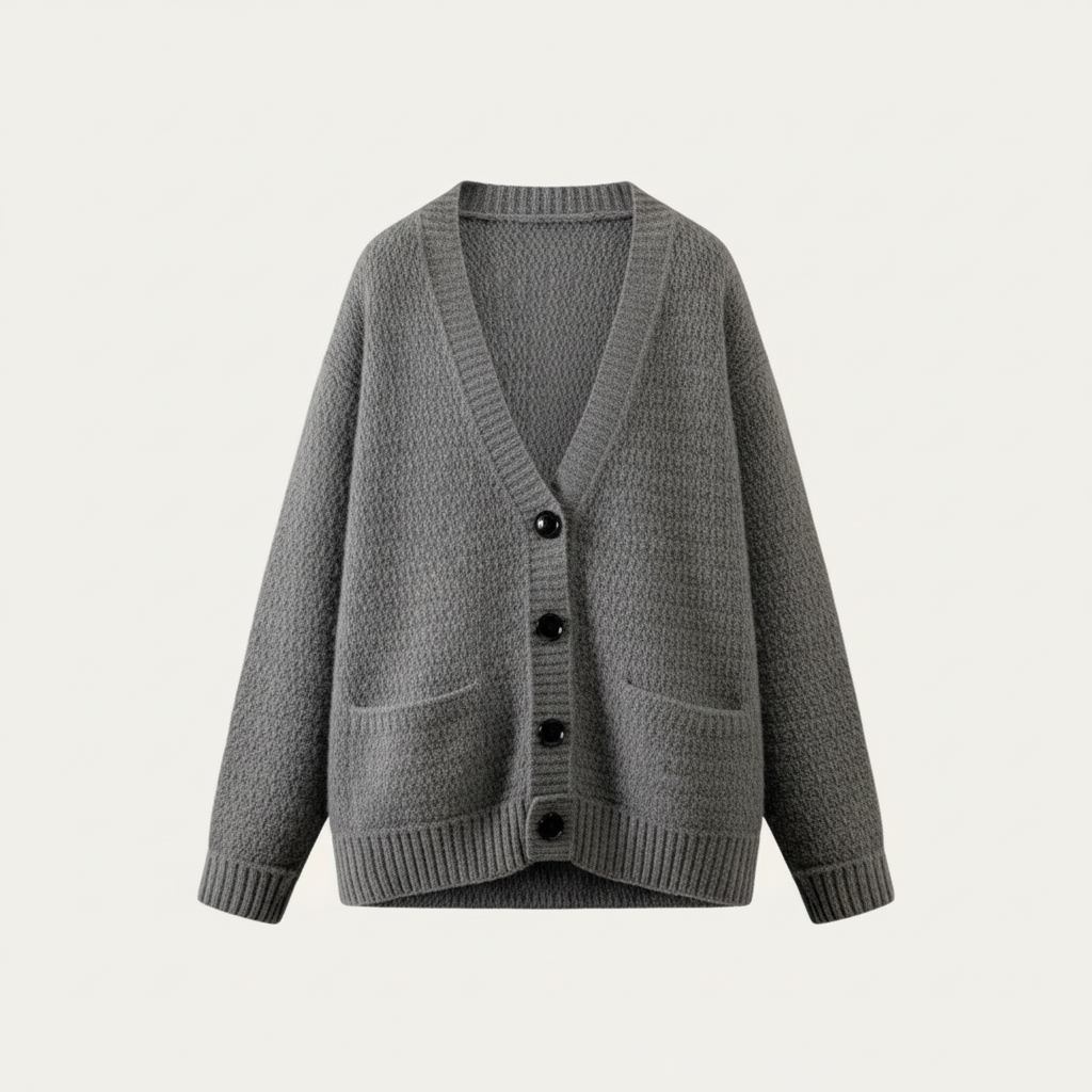 Glebronia | Ampio cardigan in maglia con scollo a V