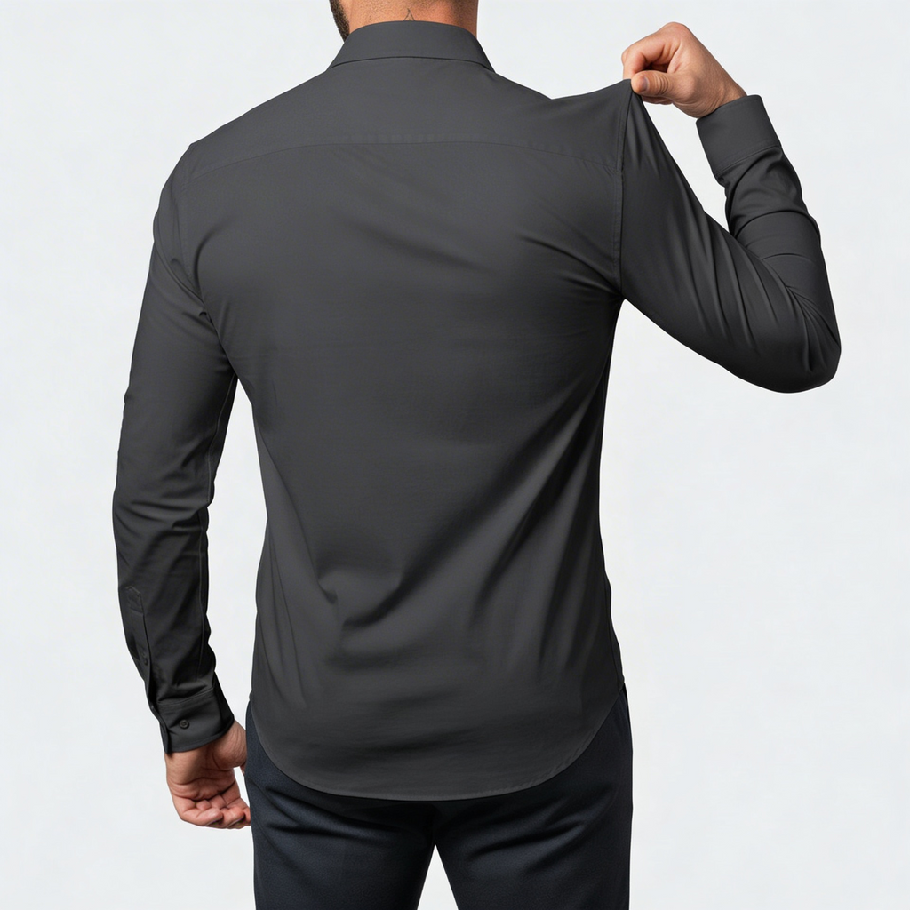Glebronia | Camicia elasticizzata slim fit con finitura antirughe