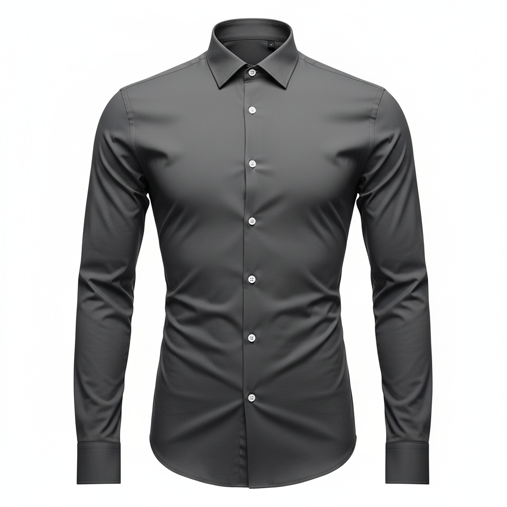 Glebronia | Camicia elasticizzata slim fit con finitura antirughe