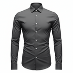 Glebronia | Camicia elasticizzata slim fit con finitura antirughe