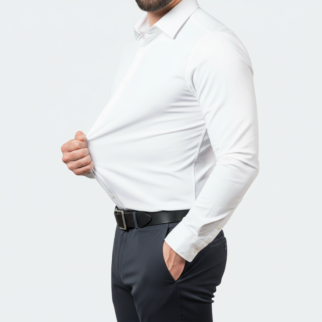 Glebronia | Camicia elasticizzata slim fit con finitura antirughe