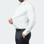 Glebronia | Camicia elasticizzata slim fit con finitura antirughe