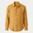 Glebronia | Camicia in lino a maniche lunghe con colletto francese