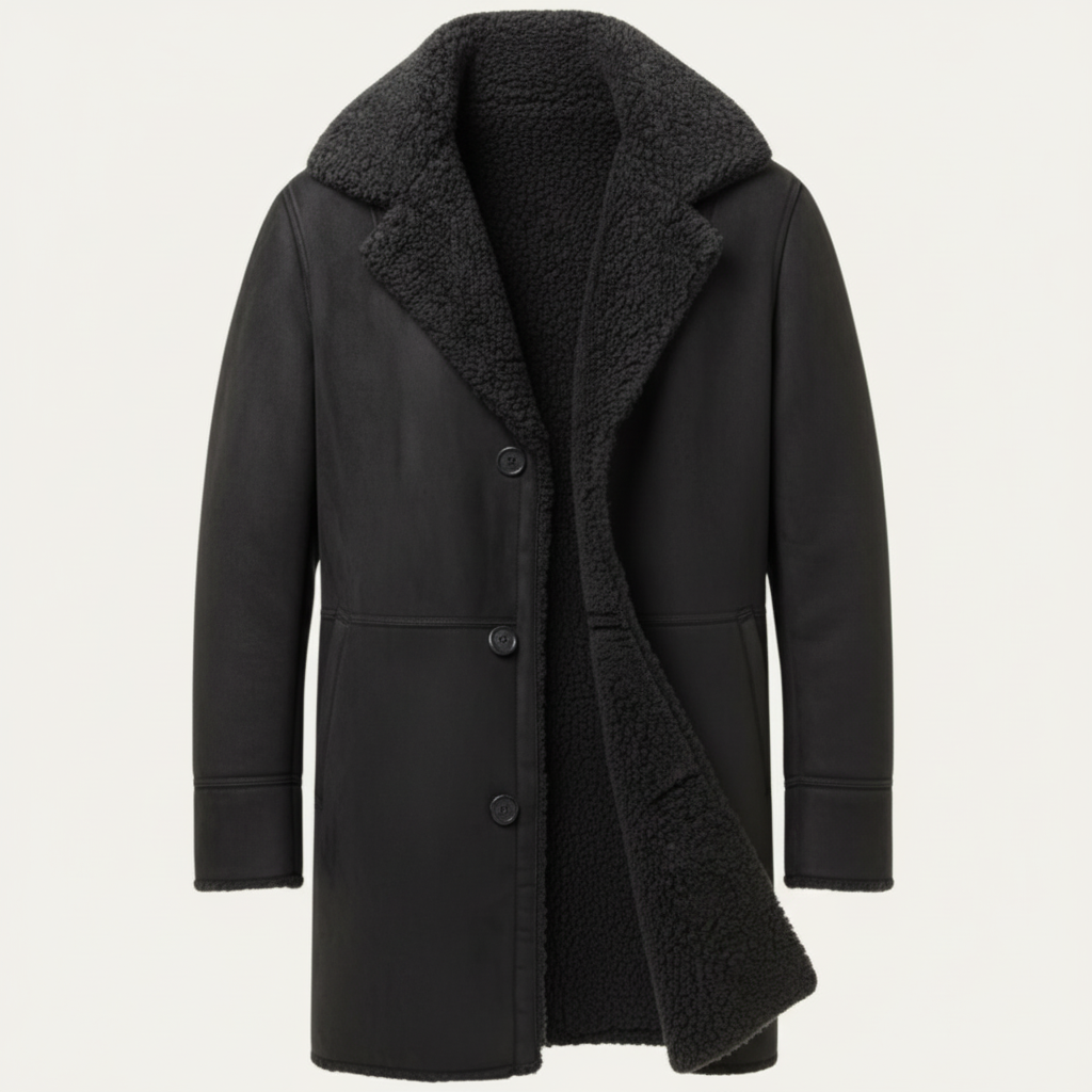 Glebronia | Cappotto in montone con vestibilità strutturata e tasche profonde