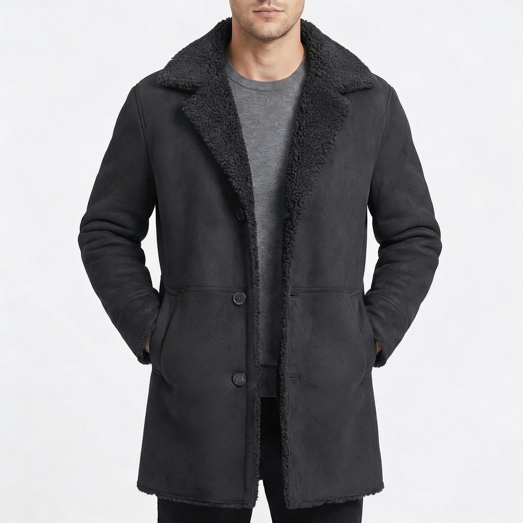 Glebronia | Cappotto in montone con vestibilità strutturata e tasche profonde