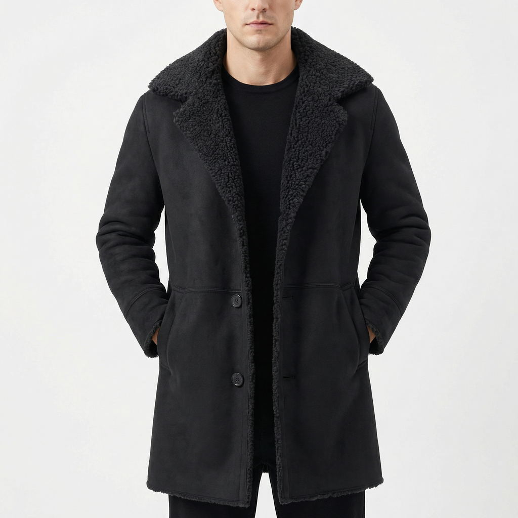 Glebronia | Cappotto in montone con vestibilità strutturata e tasche profonde