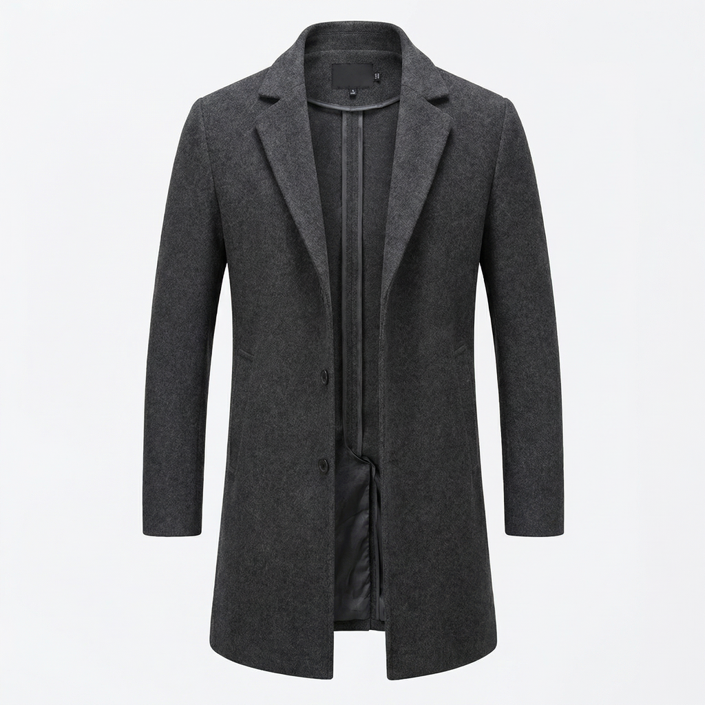 Glebronia | Cappotto lungo in misto lana con tasche profonde