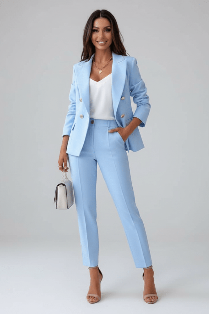 Glebronia | Completo composto da blazer classico e pantaloni eleganti a gamba dritta