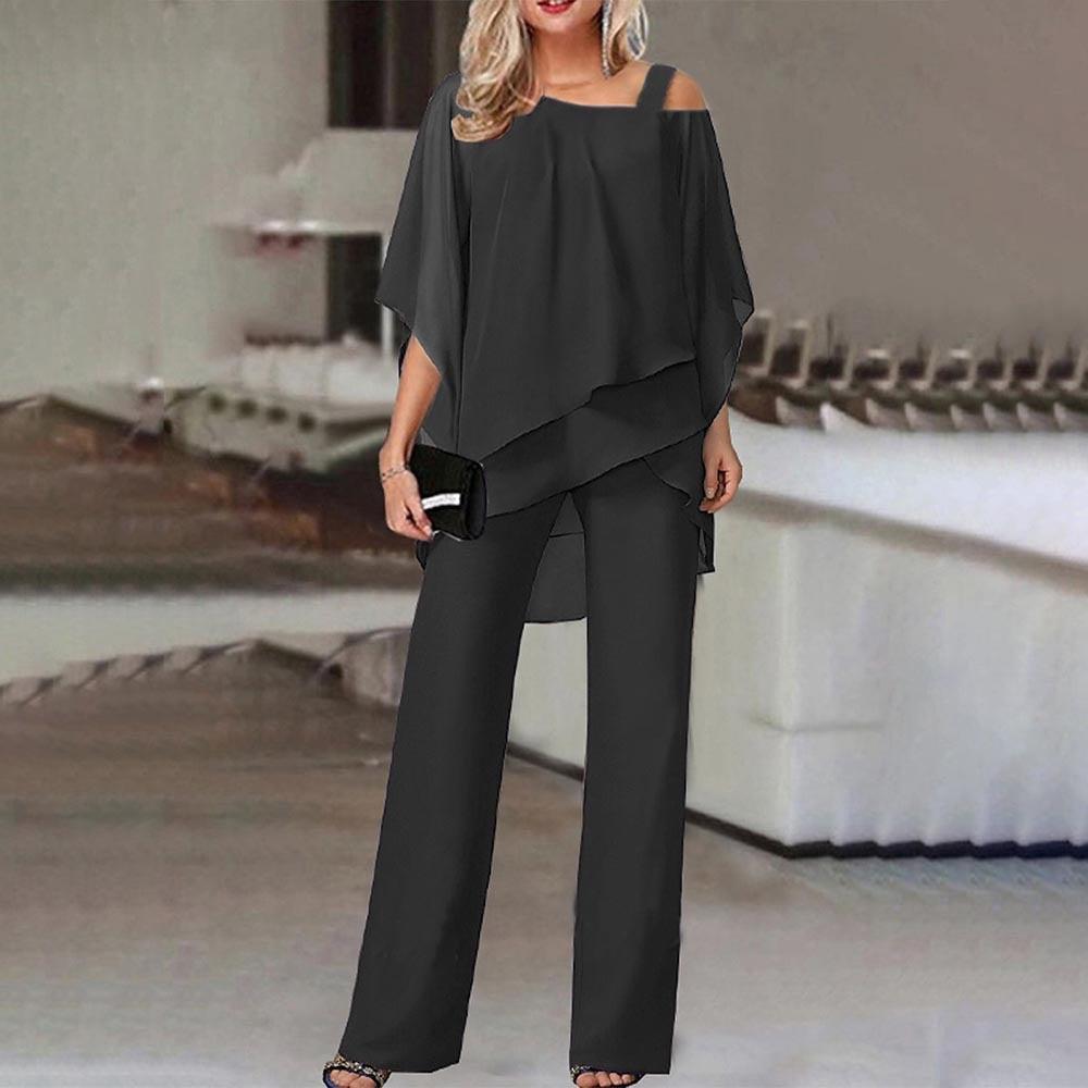 Glebronia | Completo due pezzi composto da blusa a spalle scoperte e pantaloni