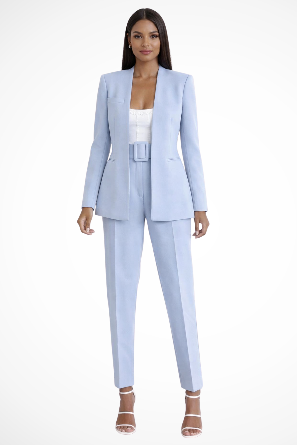 Glebronia | Completo elegante con blazer e pantaloni a vita alta
