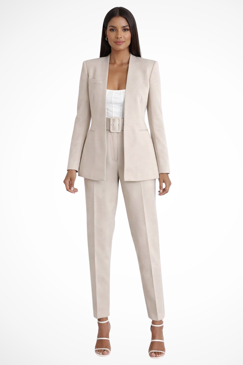 Glebronia | Completo elegante con blazer e pantaloni a vita alta