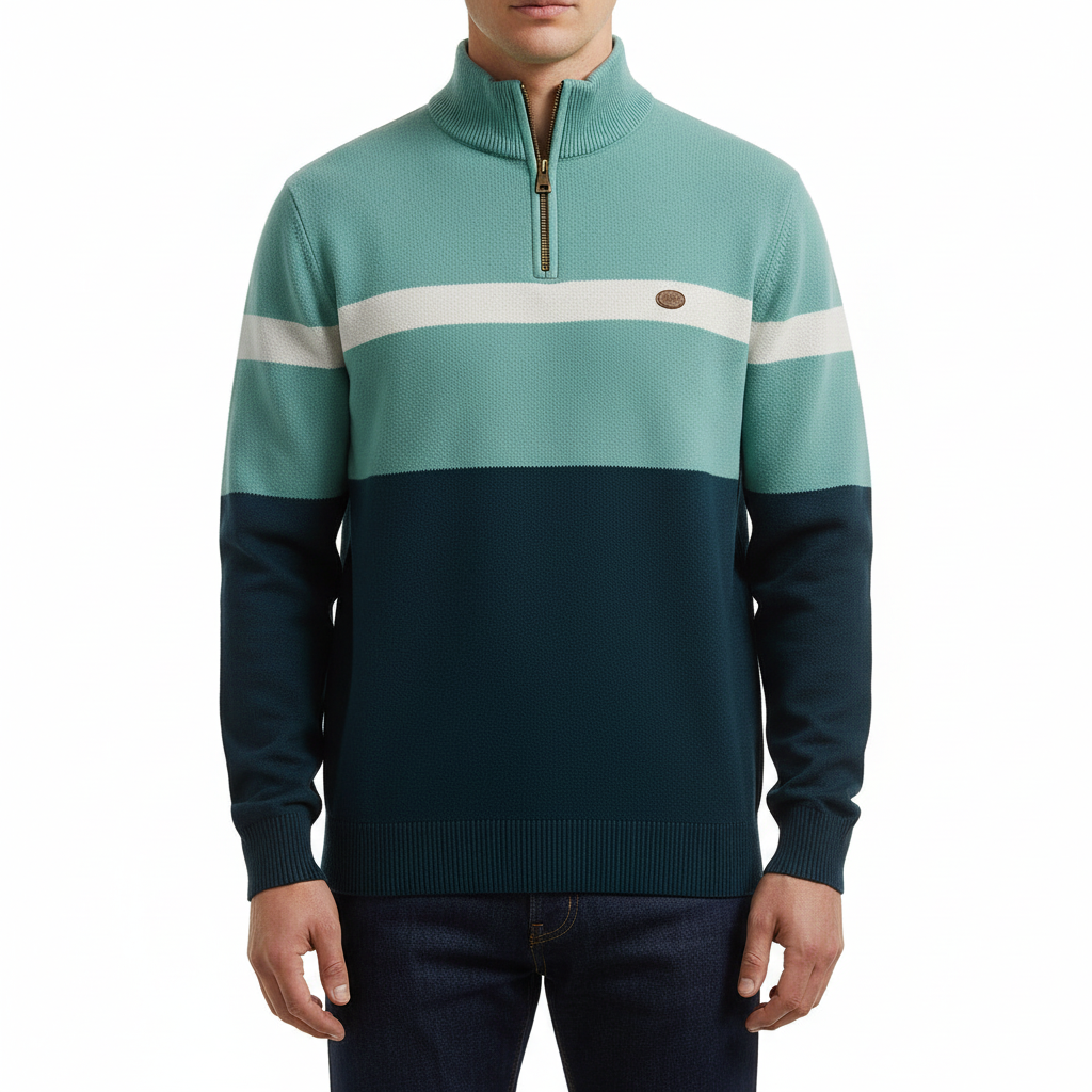 Glebronia | Cotone medio con zip a un quarto pullover