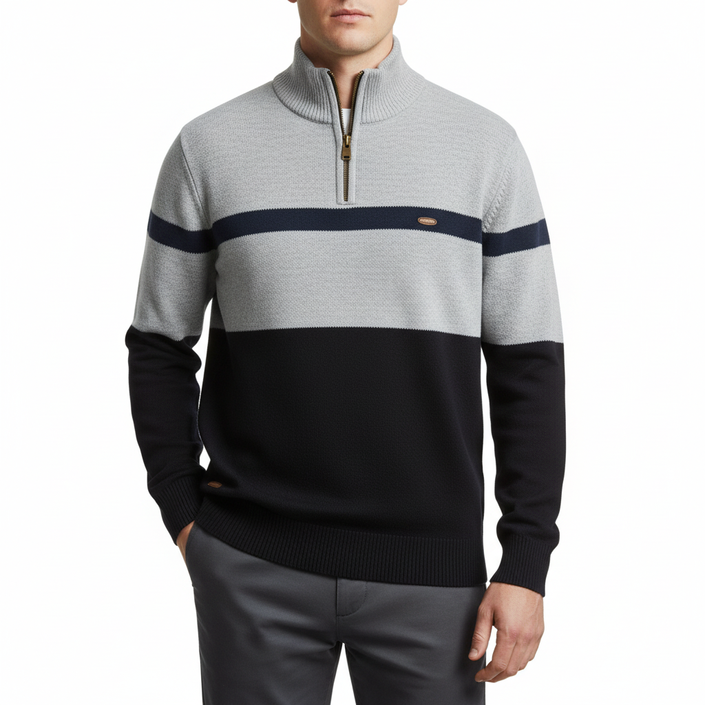 Glebronia | Cotone medio con zip a un quarto pullover