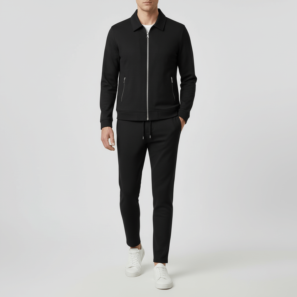 Glebronia | Giacca con colletto alto e pantaloni slim-fit