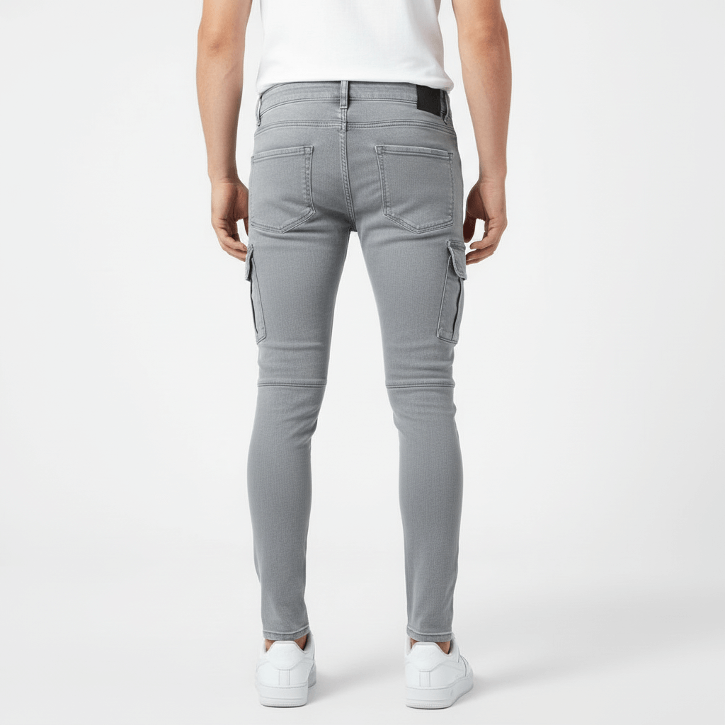 Glebronia | Jeans skinny con tasche cargo e vestibilità slim