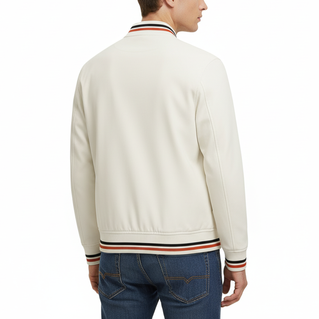 Glebronia | Leggera giacca con costine e chiusura zip