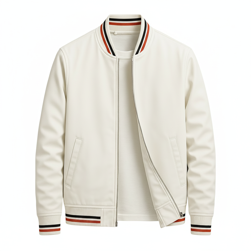 Glebronia | Leggera giacca con costine e chiusura zip