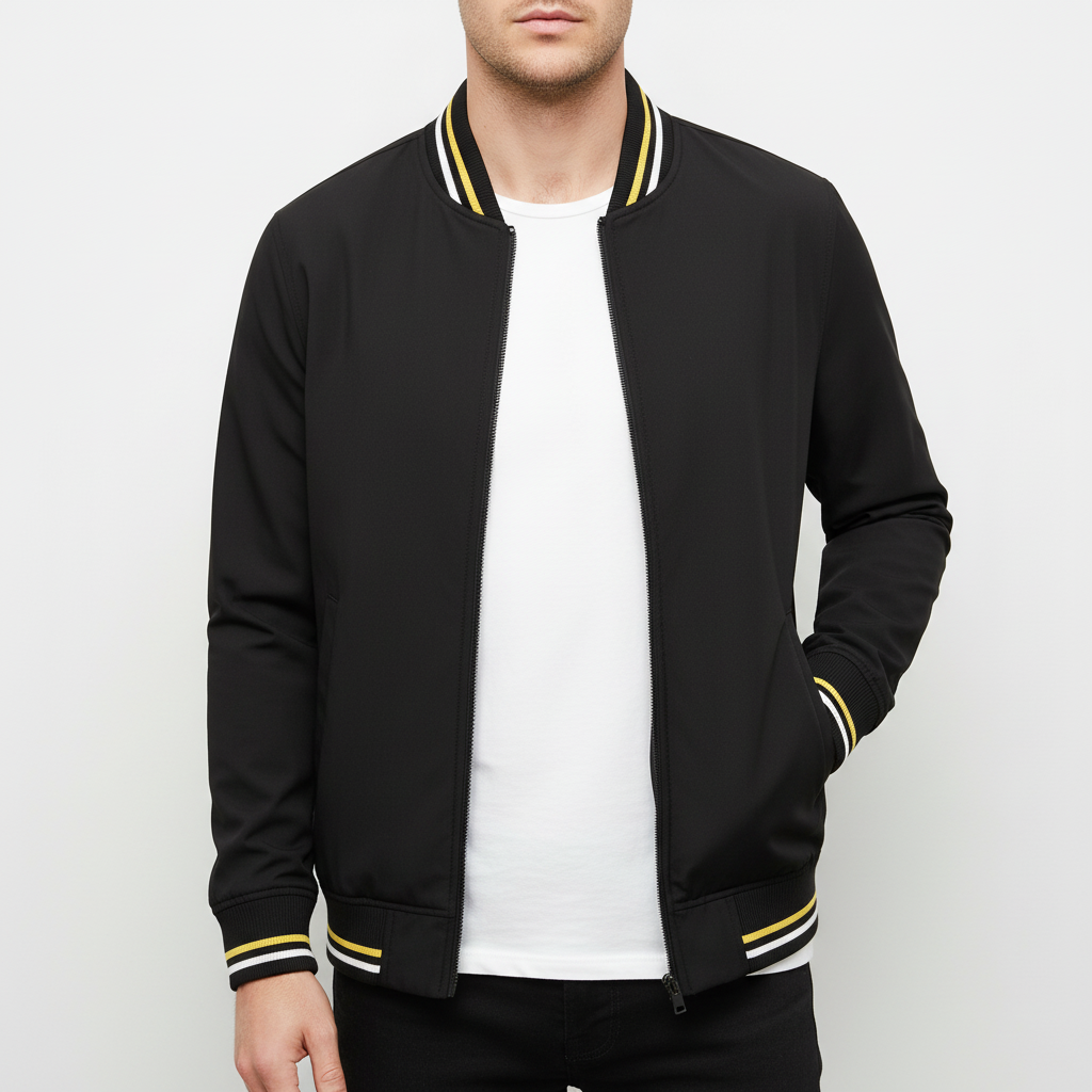 Glebronia | Leggera giacca con costine e chiusura zip