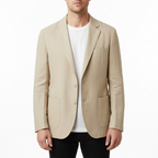 Glebronia | Lino blazer estivo con revers classici