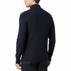 Glebronia | Maglione a coste con mezza zip