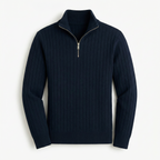 Glebronia | Maglione a coste con mezza zip