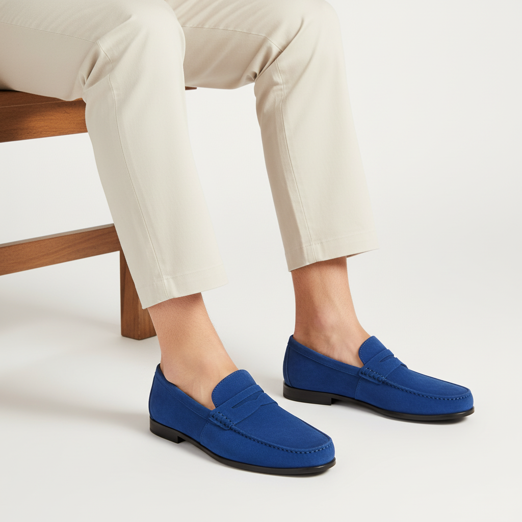 Glebronia | Mocassini in pelle scamosciata con suola flessibile