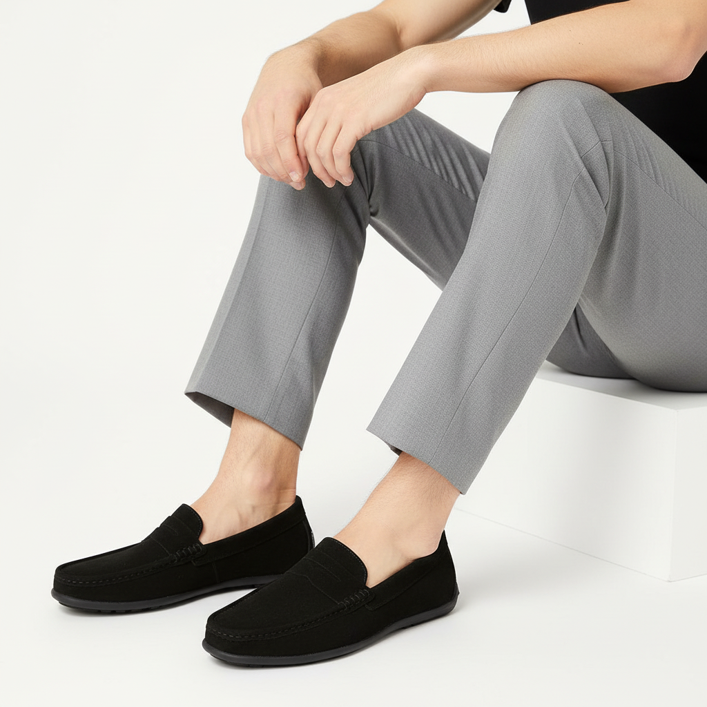 Glebronia | Mocassini in pelle scamosciata con suola flessibile