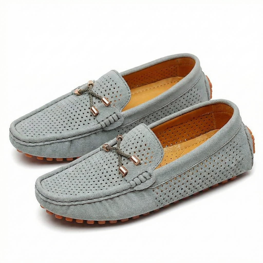 Glebronia | Mocassini in pelle traforata