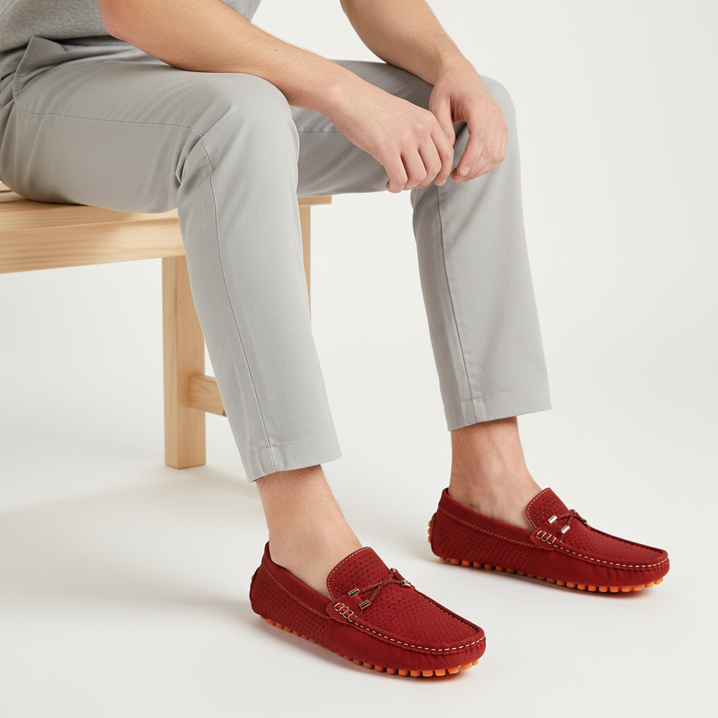 Glebronia | Mocassini in pelle traforata